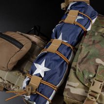 Taktische Old Glory Flag Bungee elastische Befestigungsgurt Stoßschnur Retention Molle Gurtband Schlaufe Schnurschloss sichere Befestigung