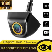 Universale AHD CVBS 170 °   Telecamera per retromarcia per auto Fisheye, obiettivo di retromarcia impermeabile per visione notturna HD con vite in stile coreano