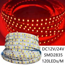 120 LEDs/m DC12V 24V Home Lampenstreifen 2835 LED-Streifen Dekor Rot Eisblau Grün Gelb Rosa Flexibel und schneidbar 2835 Soft Lamp Bar