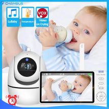 5-Zoll-Video-Babyphone mit Audio-Kamera Mutter Kinder Überwachung 2-Wege-Audio-Temperatur-Display 22 Stunden Batterie Kinder mädchen Kamera