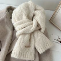 Strickschal aus Alpaka-Alpaka-Wolle für Damen, Herbst und Winter, neue koreanische Version, vielseitige, verdickte warme Wolle