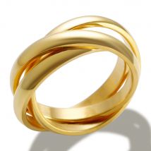 Edelstahl wasserdicht 3 Kreis leere Ringe für Frauen Männer Paar Hochzeit Verlobung Fingerring Schmuck Geschenk