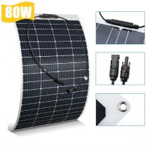 Leistungsstarke flexible Sonnenkollektoren mit 80 W Leistung, 18 V System-Solarpanel für den Garten, Camping, Haushalt, Solarzellen, netzunabhängiges Solar-Set