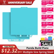 BIQU Panda Build Plate CryoGrip Pro Coating No Clog Spring Steel Double-sided for BambuLab Voron Kobra Adventurer 5M 3D Printer