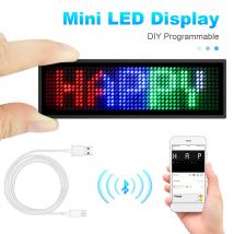 LED-Namensschild, mehrfarbige LED-Anzeige, DIY programmierbare Scroll-Nachrichten-Lichttafel, mobile Steuerung, Text, Nachrichten-Lichttafel