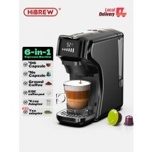 HiBREW 6in1 Capsule Coffee Machine Hot/Cold Multiple Espresso Cafetera Cappuccino Coffee Maker Dolce Gusto Nespresso Powder H1B