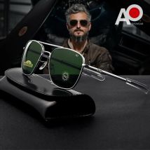 1 pz/3 pz Pilota Occhiali di Moda Da Uomo di Alta Qualità Del Progettista di Marca Lente In Vetro Temperato AO Pilota Occhiali di Moda Per Le Donne di Sesso Maschile