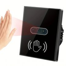 COLOROCK 1pc Interruttore Della Luce Da Parete Sensore IR A Infrarossi No Need Touch EU UK 220V 110V Pannello Dello Schermo In Vetro Alimentazione Elettrica On Off lampada