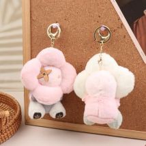 1PCS Sonnenblumen Plüsch Hängen Ornament Rucksack Hängende Kette Auto Schlüsselbund frauen Tasche Anhänger
