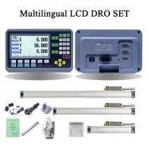 19 Sprachen 2-Achsen-LCD-DRO/3-Achsen-LCD-DRO-SET Digitalanzeige AC220 V/110 V mit 2/3 Stück 100–1000 mm lineare Skala Drehmaschine Fräsen