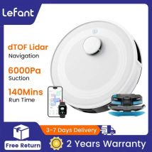 Aspirapolvere robot LEFANT M2, navigazione laser dToF, 6000 Pa, anti-groviglio, pulizia delle aree selezionate, ideale per peli di animali domestici, tappeti