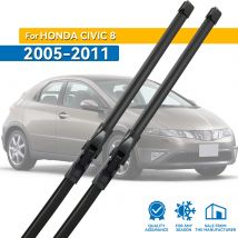 Per Honda Civic 8 European Hatchback & Sedan 2005 - 2011 Tergicristalli Spazzole Tergicristallo Anteriori Parabrezza Spazzola per Finestra 26 "+ 23"