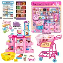 Mini-Kassierer-Spielzeug, Registrierkasse, Spielset, Rollenspiel-Set für Kinder, Verkaufsautomat, Haustierpflege, Haus, Wasserspender, Geschenk für Kleinkinder