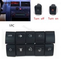 1PC Auto nebel lampe LED power radar spiegel heizung musik schalter Taste Mit Verbinden Draht für Volkswagen POLO Polo 04-09 Zubehör