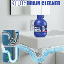 300g Powerful Drain Cleaner Powder Fast Acting Pipe Unblocker Remove Hair Grease Food Waste for Kitchen Sink Bathroom Shower Toi