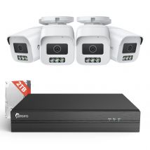 Camstro 8CH 4K Sicherheitskamerasystem 8MP Wired PoE Außenkameras Home Security NVR Recorder für 24/7 Aufnahmen