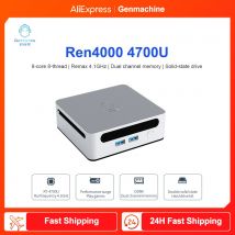 2025 GenMachine Nowy Mini PC Ren4000 4700U AMD Ryzen7 4700U CPU 2.0GHz Do 4.1GHz Windows 10/11 DDR4