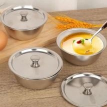 Edelstahl Gedämpfte Ei Schüssel Ramen Reis Obst Salat Eintopf Schüsseln mit Deckel Suppe Tasse Lebensmittel Behälter Küche Geschirr Liefert
