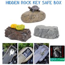 Decorazione Rock Stone Shape scomparto portaoggetti nascosto Sight Secret Key Safe Box per Home Garden RV chiavi di ricambio portachiavi Safes