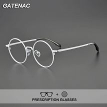 Gatenac Reinem Titan Brillen Männer Runde Photochrome Anti Blau Licht Lesebrille Frauen Luxus Marke Brillen