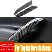 Auto Porta Anteriore Bracciolo Interno Trim Copertura Anti-graffio Striscia ABS Accessori In Carbonio Per Toyota Corolla Cross XG10 2021 2022 2023