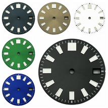 NH35 Sterile 28,5mm Zifferblatt Grün Leuchtende Fit NH35 3/3,8/4,2 uhr Krone Automatische Bewegung Uhr zubehör Teile