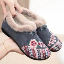 Fashion Women's Shoes Zapatillas De Mujer Cotton Shoes Woman Botines Embroidered Snow Boots Women Botas Winter Warm Short Boots
