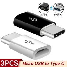 1/3szt Adapter Micro USB żeński na męski typu C Konwerter OTG Złącze Micro-B na USB-C Adapter kabla ładującego Akcesoria do telefonu