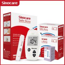 Sinocare Safe-Accu medidor de glucosa en sangre Kit de glucómetro probador de Diabetes 50/100 tiras reactivas lancetas medidor médico de azúcar en sangre