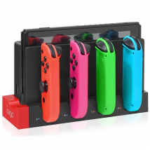 Stacja dokująca ładująca IPEGA PG-9186 Joycon do Switch&OLED - ładuje do 4 kontrolerów, kompatybilna z przełącznikiem i modelem OLED
