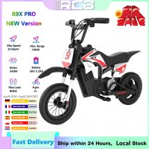 Bicicleta de cross eléctrica RCB de 36 V, motocicleta para niños de 350 W, hasta 25 km/h y 16 km de largo alcance, motocicleta con modos de 3 velocidades para niños de 4 años o más