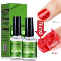 MAFANAILS-removedor mágico de esmalte de uñas en Gel UV, removedor rápido de esmalte de barniz semipermanente, pegamento de cancelación, 15ml, 15ml