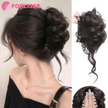 FORLISEE Synthetische Kugelkopf Perücke Qianjin Blume Knospe Kopf Greif Clip Haar Artefakt Hohe Schädel Top Neue Chinesische Stil Perücke Ring