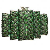 Large Size Stone Crystal Evening Clutch Party Dinner Bag Luxury Diamond Women Wedding Purse Green Rhinestone Lady Formal Handbag