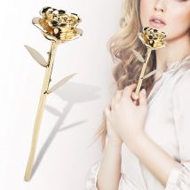 24k vergoldete Rose künstliche Blume mit Basis geschenk zum Valentinstag Muttertag