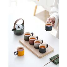 Keramik-Kaffeetasse, Ofen umgedreht im Retro-Stil mit Holzgriff, Teetasse, Kundenbecher, Einzelbecher, 60-ml-Teetasse mit kleinem Fassungsvermögen