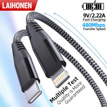 Cavo certificato MFi da tipo a Lightning da 3M 2M 1M per iPhone 14 13 12 11 X XR Pro Max Cavo di ricarica rapido Cavo dati per caricabatterie