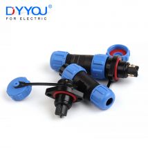 LP/SP13 IP68 Waterproof Connector Flange Solderless Plug Socket For 4-6.5mm Cable Connection Male Female Screw Wiring 2/3 Pin