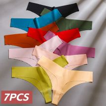 7 pezzi lingerie sexy mutandine senza cuciture da donna biancheria intima femminile di seta per le donne elasticità perizoma segreto perizoma moda tanga