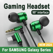 Per Samsung 90 °   Cuffie da gioco cablate con jack Suono surround HiFi con microfono Tipo C Cuffie musicali da 3,5 mm per Galaxy S24 23 iPhone 15