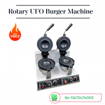 Doppelkopf-Rotations-UFO-Burger-Maschine, 2600 W, deutsche Gelato-Panini-Presse, Eis-Waffeleisen – Küchenkochgerät