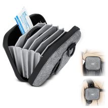 JJC 4-Taschen-Filtergehäuse für kreisförmigen Filter, bis zu 95 mm W, Gürtelschlaufe, staubdicht, Kamerafilter, Aufbewahrung, Geldbörse für ND UV CPL-Filter