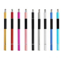 Penna touch screen multifunzione 3 in 1 Stilo a disco a punta fine in fibra capacitiva universale ad alta precisione per tablet telefono