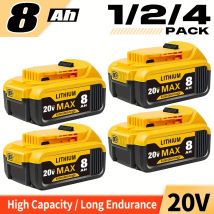 DCB200 20V 8000mAh Litowa bateria zamienna do Dewalt 18V DCB184 DCB200 DCB182 DCB180 DCB181 DCB182 DCB201 DCB206