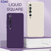 Original quadratische flüssige Handyhülle für Xiaomi Mi 10 10i 10S 10T Pro Lite Ultra Youth 5G Weiches Silikon 360 stoßfeste Abdeckung Mi10