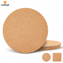 Leeseph Cork Coasters Set, Cork Trivet, Heat Resistant Multifunctional Board for Hot Pots, Pans, Mugs, Glasses, and Plant