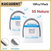10 teile/paket Dental Kieferorthopädische Edelstahl Bogen Draht Natürlich Von Archwire Runde/Rechteckige Zahnmedizin Material