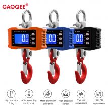 1000 kg 2204 lbs Kranwaage, LCD-Hintergrundbeleuchtung, digital, tragbar, schwer, industriell, Hakenwaage, wiederaufladbar, mit Fernbedienung