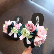 Comemore 2024 neue Frau Sommer schöne Blumen sandalen nach Hause weiche Straßen pantoffeln Schuhe Haus Strands chuhe bequeme Frauen