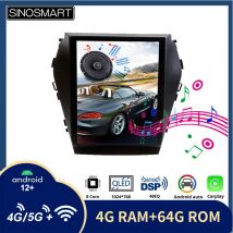 SINOSMART Tesla-Style Android Multimedia-Radio für Hyundai IX45 Santa Fe 2012-2017 mit Werks-OEM-NAVI/Verstärker-Unterstützung
